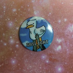 A closeup of the 25mm badge