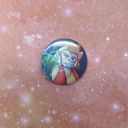 A closeup of the 25mm badge