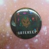 A closeup of the 37mm badge